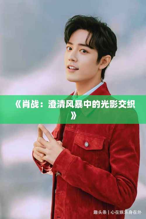 《肖战：澄清风暴中的光影交织》