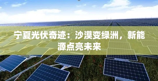 宁夏光伏奇迹:沙漠变绿洲,新能源点亮未来