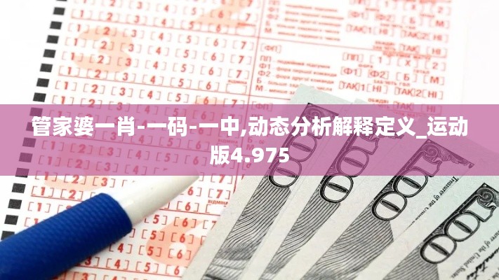 管家婆一肖-一码-一中,动态分析解释定义_运动版4.975
