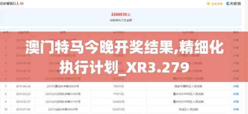 澳门特马今晚开奖结果,精细化执行计划_XR3.279
