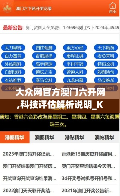 大众网官方澳门六开网,科技评估解析说明_Kindle92.181-6