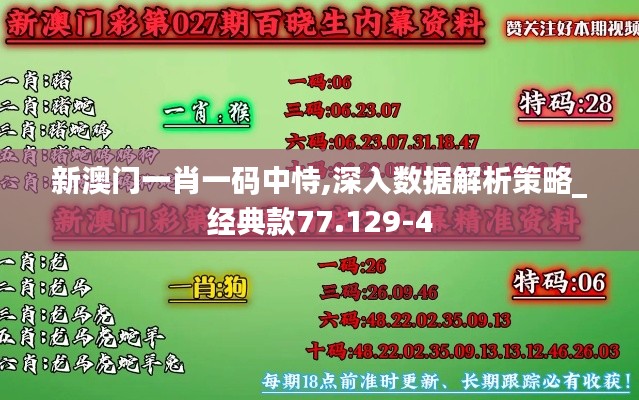 新澳门一肖一码中恃,深入数据解析策略_经典款77.129-4