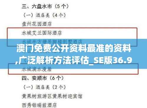 澳门免费公开资料最准的资料,广泛解析方法评估_SE版36.983-4