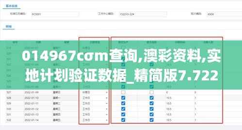 014967cσm查询,澳彩资料,实地计划验证数据_精简版7.722-3