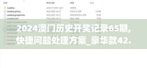 2024澳门历史开奖记录65期,快捷问题处理方案_豪华款42.583-5