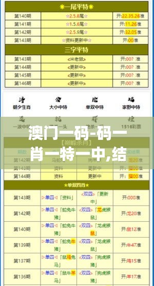澳门一码-码一肖一特一中,结构化推进评估_试用版12.180-4