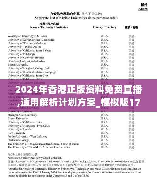 2024年香港正版资料免费直播,适用解析计划方案_模拟版17.111-7