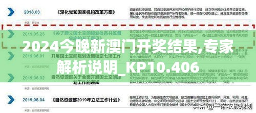 2024今晚新澳门开奖结果,专家解析说明_KP10.406