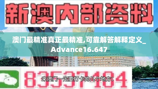 澳门最精准真正最精准,可靠解答解释定义_Advance16.647