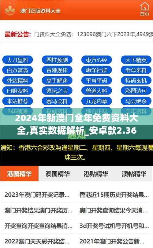 2024年新澳门全年免费资料大全,真实数据解析_安卓款2.363-1