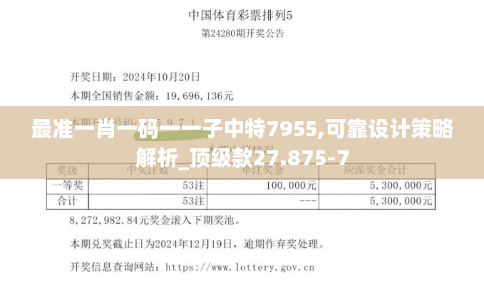 最准一肖一码一一子中特7955,可靠设计策略解析_顶级款27.875-7