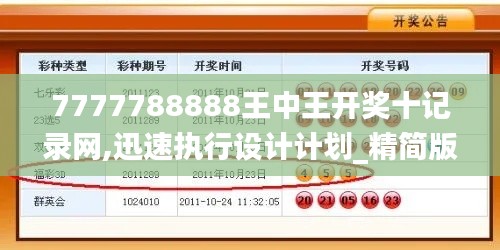 7777788888王中王开奖十记录网,迅速执行设计计划_精简版34.334-6