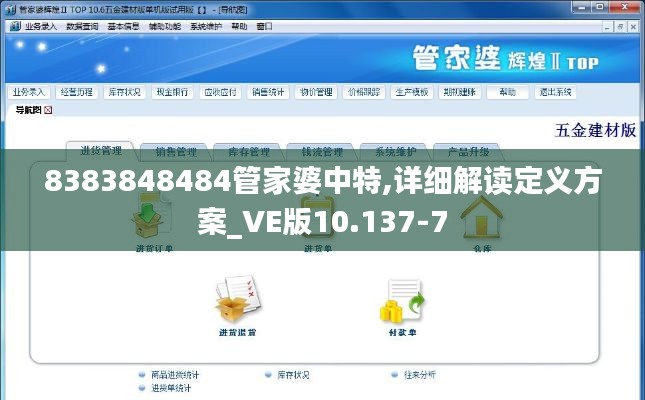 8383848484管家婆中特,详细解读定义方案_VE版10.137-7