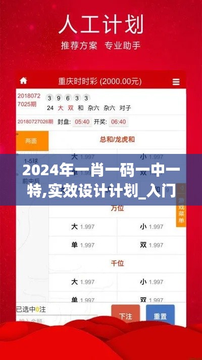 2024年一肖一码一中一特,实效设计计划_入门版9.975