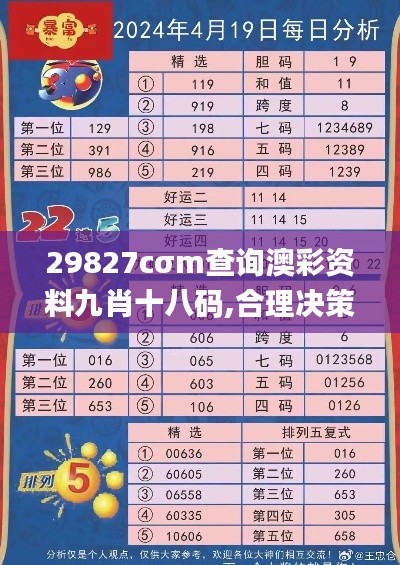 29827cσm查询澳彩资料九肖十八码,合理决策执行审查_L版10.753