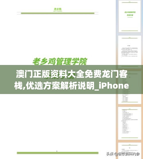 澳门正版资料大全免费龙门客栈,优选方案解析说明_iPhone7.260