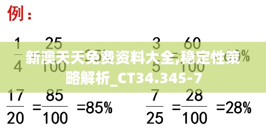 新澳天天免费资料大全,稳定性策略解析_CT34.345-7