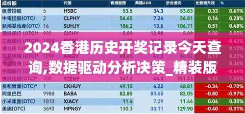 2024香港历史开奖记录今天查询,数据驱动分析决策_精装版24.818-1