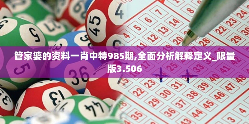 管家婆的资料一肖中特985期,全面分析解释定义_限量版3.506