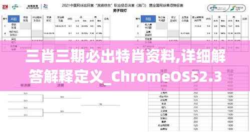 三肖三期必出特肖资料,详细解答解释定义_ChromeOS52.364-2