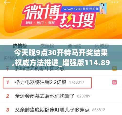 今天晚9点30开特马开奖结果,权威方法推进_增强版114.898-9