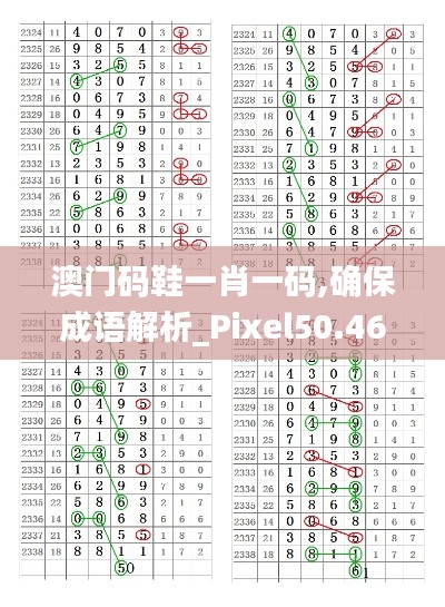 澳门码鞋一肖一码,确保成语解析_Pixel50.467-6