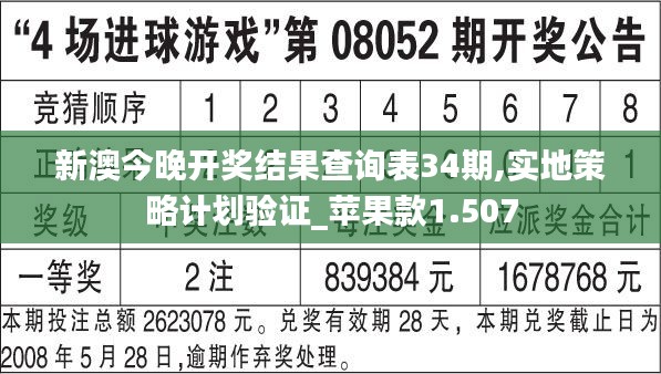新澳今晚开奖结果查询表34期,实地策略计划验证_苹果款1.507