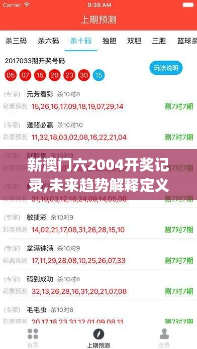 新澳门六2004开奖记录,未来趋势解释定义_VIP24.573-8