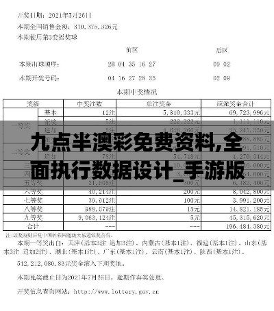 九点半澳彩免费资料,全面执行数据设计_手游版110.880