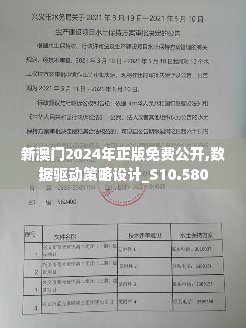 新澳门2024年正版免费公开,数据驱动策略设计_S10.580