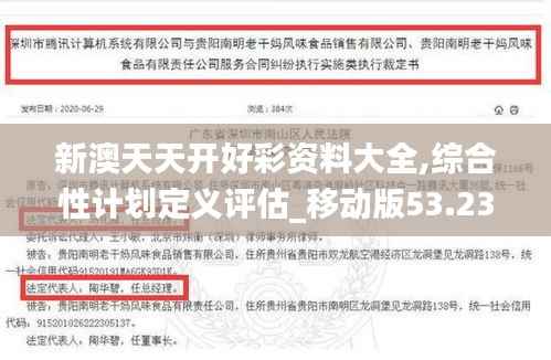 新澳天天开好彩资料大全,综合性计划定义评估_移动版53.230-8