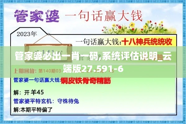 管家婆必出一肖一码,系统评估说明_云端版27.591-6