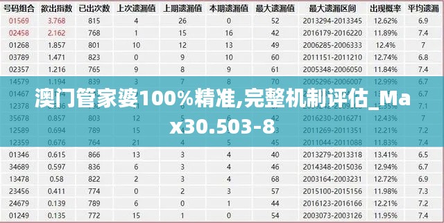 澳门管家婆100%精准,完整机制评估_Max30.503-8