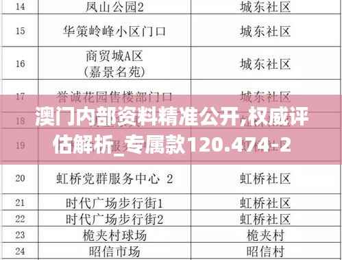 澳门内部资料精准公开,权威评估解析_专属款120.474-2
