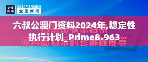六叔公澳门资料2024年,稳定性执行计划_Prime8.963