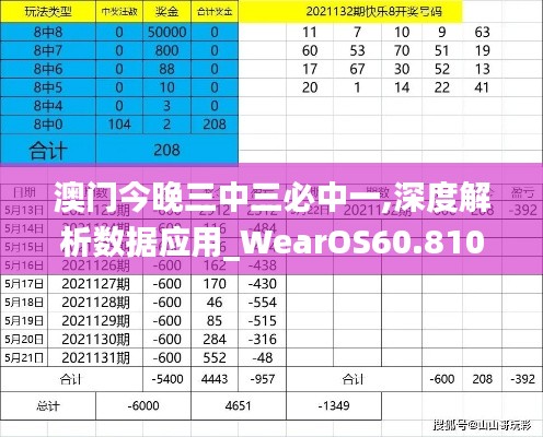 澳门今晚三中三必中一,深度解析数据应用_WearOS60.810-7
