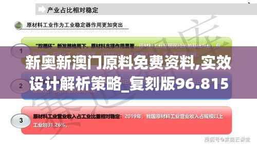 新奥新澳门原料免费资料,实效设计解析策略_复刻版96.815-6