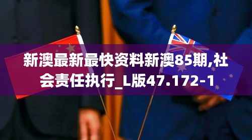 新澳最新最快资料新澳85期,社会责任执行_L版47.172-1