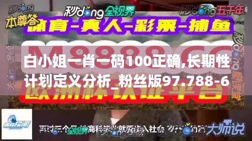 白小姐一肖一码100正确,长期性计划定义分析_粉丝版97.788-6