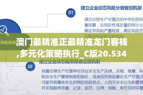 澳门最精准正最精准龙门客栈,多元化策略执行_C版20.534-8
