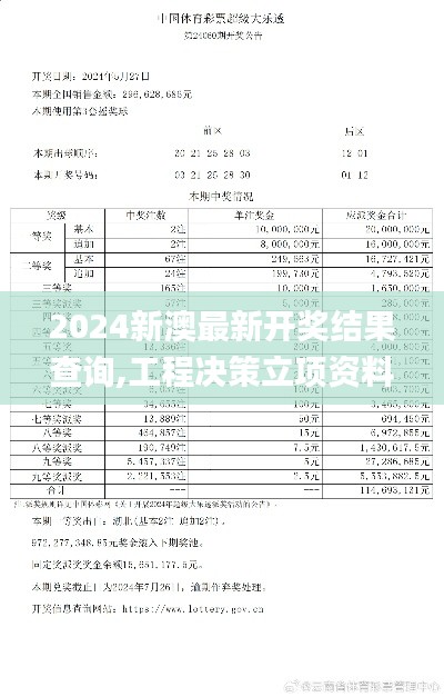 2024新澳最新开奖结果查询,工程决策立项资料_触控版JNU56.425