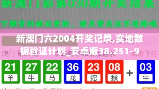 新澳门六2004开奖记录,实地数据验证计划_安卓版38.251-9