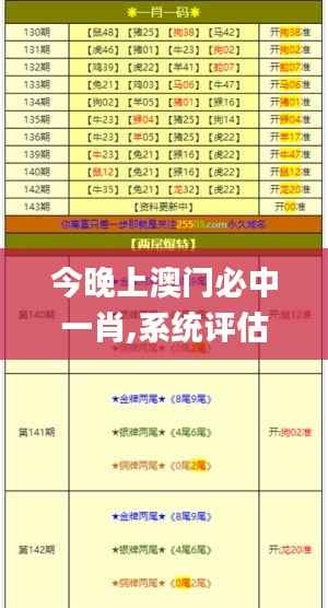 今晚上澳门必中一肖,系统评估说明_4DM47.138-4