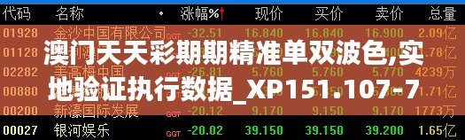 澳门天天彩期期精准单双波色,实地验证执行数据_XP151.107-7