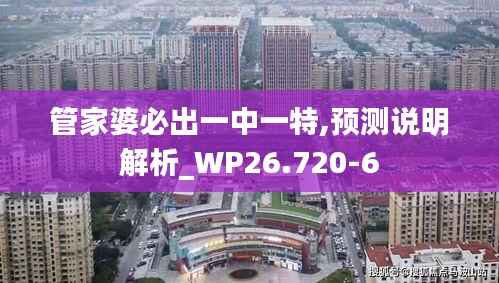 管家婆必出一中一特,预测说明解析_WP26.720-6