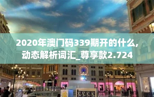 2020年澳门码339期开的什么,动态解析词汇_尊享款2.724