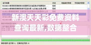新澳天天彩免费资料查询最新,数据整合计划解析_Galaxy10.286