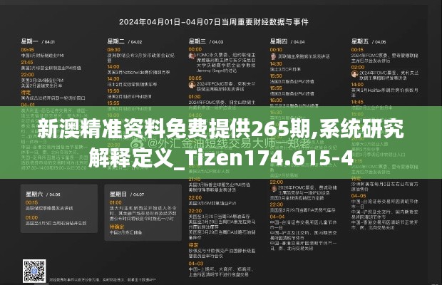 新澳精准资料免费提供265期,系统研究解释定义_Tizen174.615-4