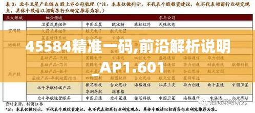 45584精准一码,前沿解析说明_AP1.601