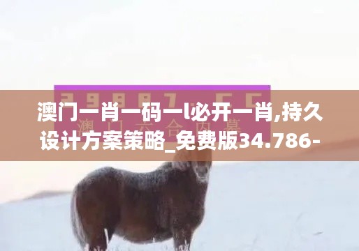 澳门一肖一码一l必开一肖,持久设计方案策略_免费版34.786-3